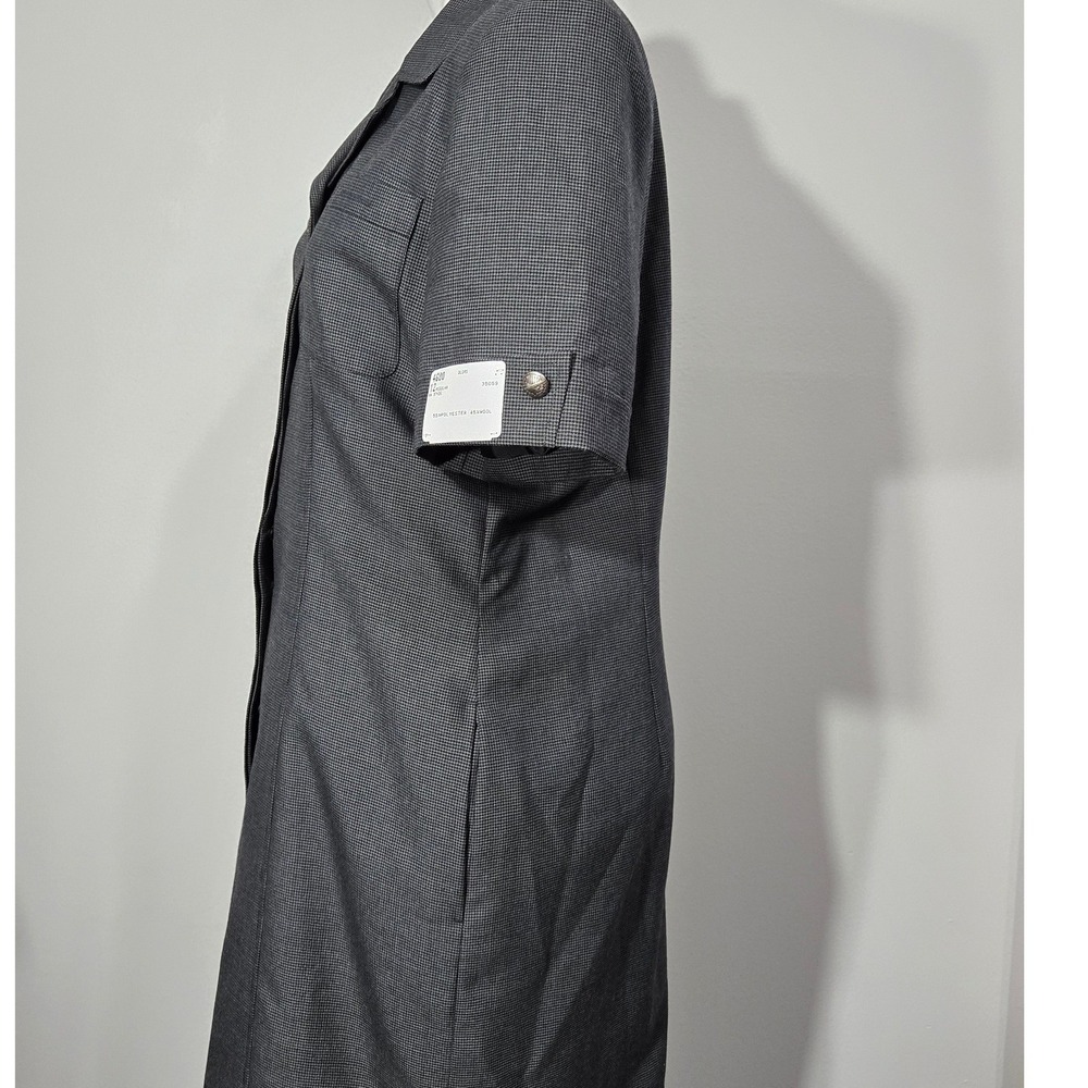 The Delta Collection Uniform Dress Grey 12R houndstooth short sleeve wool blend - Picture 6 of 13